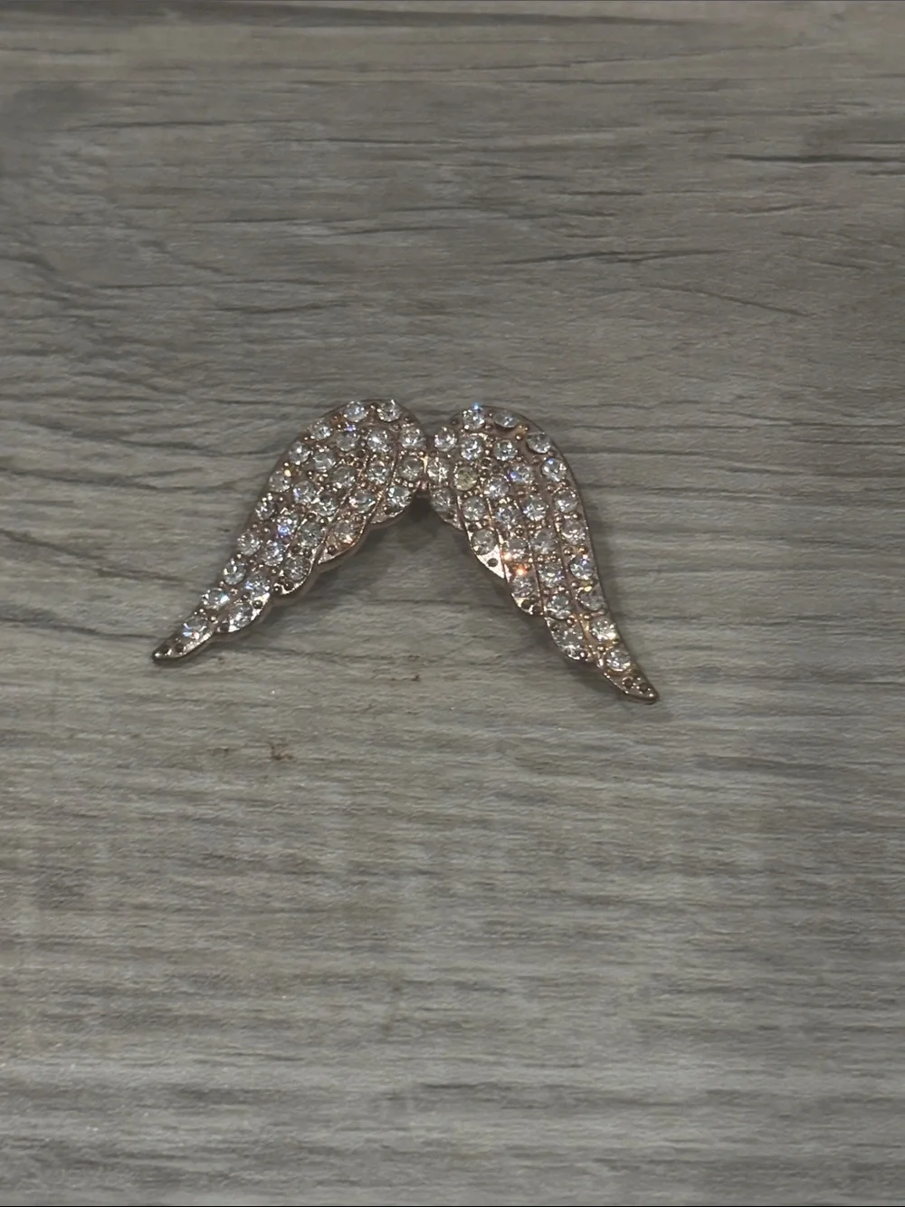 Victoria's Secret Crystal Angel Wing Brooch - Rose Gold Tone